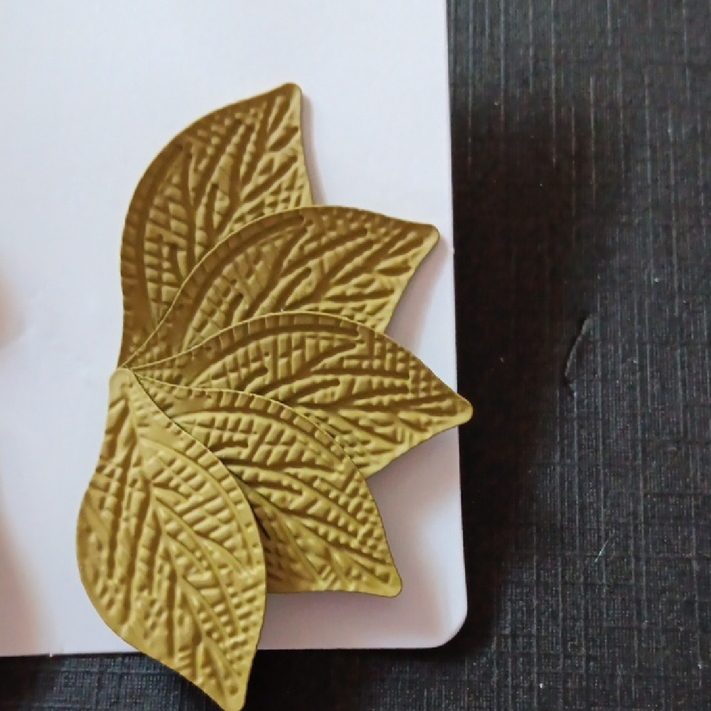 ❤️HP! Olive Green Botanical Earrings New! - Picture 4 of 5